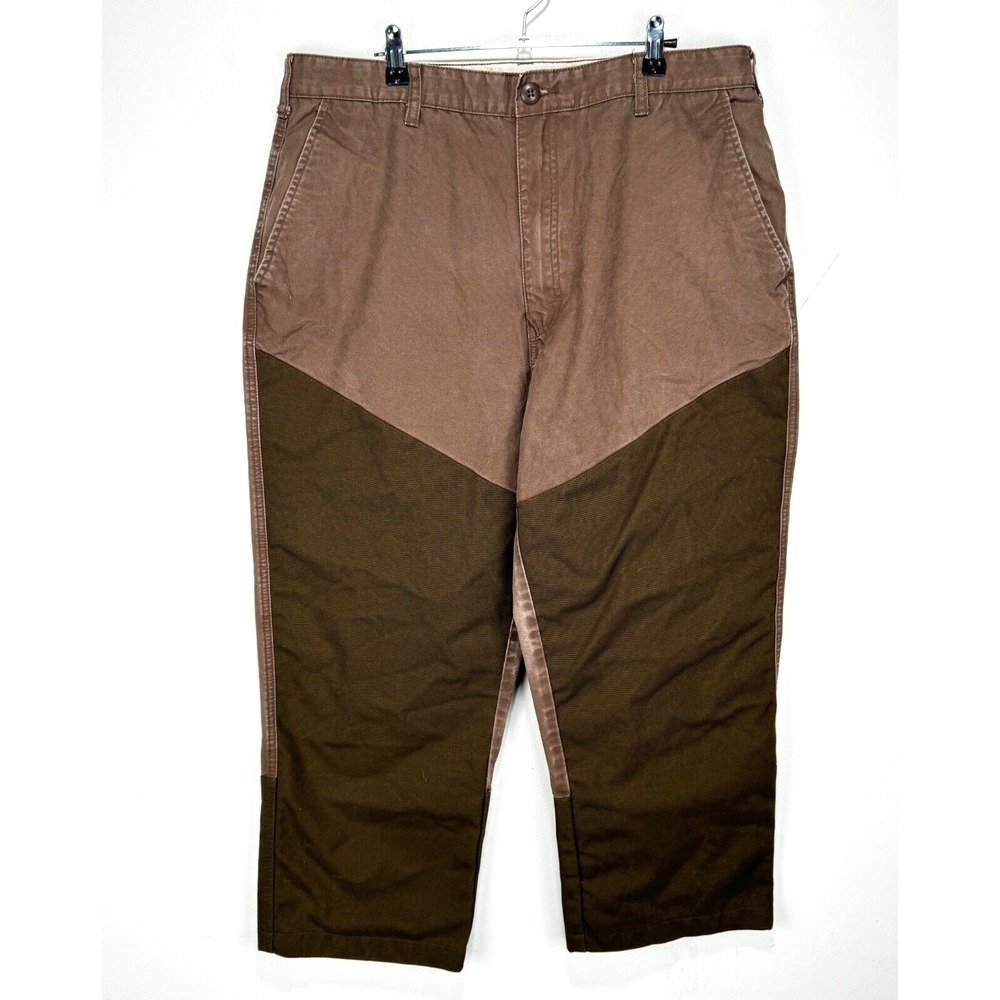 Cabela's Boar Hide Reinforced‎ Hunting Pants Brown Cotton Men 38 SHORT (36x26)
